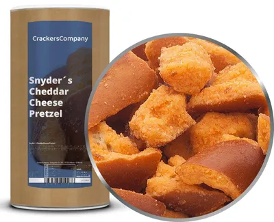 Produktbild von CrackersCompany Cheddar-Käse-Brezel (CheddarCheese Pretzel), Membrandose 450 g