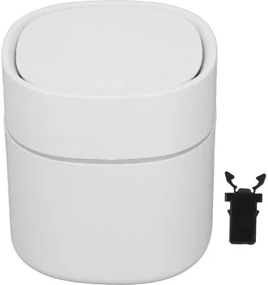 Image de Petit poubelle pour table ou salle de bain, 2 litres, 14 x 13 cm, en plastique.