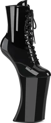 Produktbild von FORBIDDEN-1020 Pleaser High Heels absatzlose Plateaustiefeletten schwarz Lack