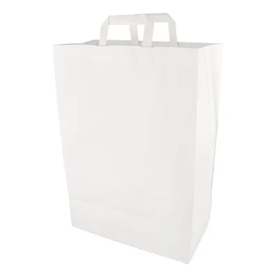 Produktbild von 2400 Papiertüten 44 x 32 x 17 cm weiss mit Tragegriff