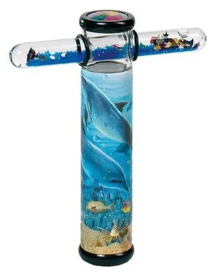 Produktbild von Kaleidoskop, Delphin-Motiv – Länge: 15,5 cm – Durchmesser: 3,5 cm – pro Stück