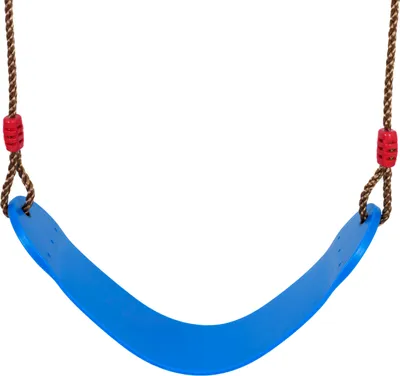 Image de Siège de balançoire élastique 64 x 14 x 8 cm bleu longueur de corde 190 cm