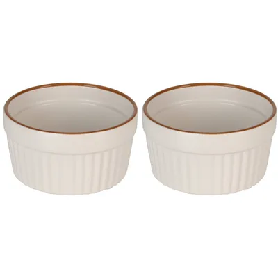 Immagine prodotto di Excellent Houseware set di 2 ciotole in porcellana, 9x4,6 cm, 200 ml, bianco