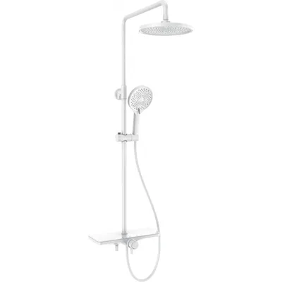 Produktbild von copy of Mexen KX05 Brausegarnitur für Aufputzmontage mit Kopfbrause und Thermostatmischer, Weiß - 771500591-20