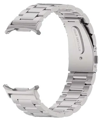 Obrázek produktu pro Pro Samsung Galaxy Watch Ultra 47mm Tři korálky z nerezové oceli Kovový náhradní řemínek na hodinky Silver