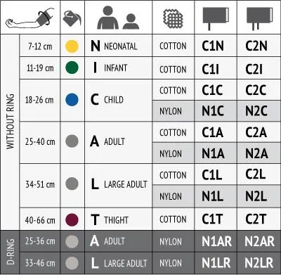 Zdjęcie produktu dla LD-N1LR Mankiet duży XL 1W (33-46 cm, nylon)