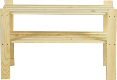 Produktbild von Holzregal PINEPEAK | HxBxT 50x80x38cm | 2 Fachboden | 1,2cm dickes Kiefernholz | Natur