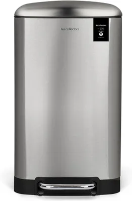 Productafbeelding van Les Collectors pedaalemmer, model N°800, 40 liter, rechthoekig, met stille sluiting, uitneembaar, roestvrij staal