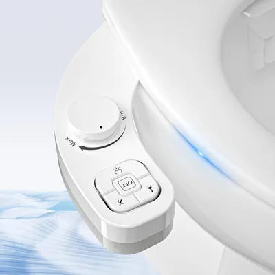 Productafbeelding van Solidchoice - Bidet Bevestiging voor Toilet met Dubbele Nozzles en Rotorknop