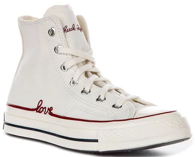 Immagine prodotto di Converse Chuck 70s Hi A19060C in bianco e rosso – 4 UK - 36,5 EU - 4M/6F US / Bianco