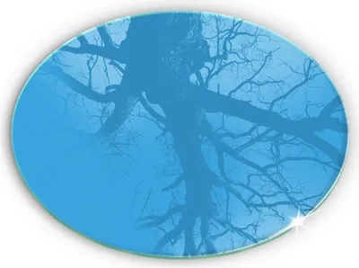 Produktbild von Unterlage für Kerzen Glas Gummifüße Minimalistisch - 30 cm - Blaue Farbe