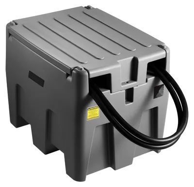Produktbild von Tragbarer Dieseltank - Diesel-Transporttank 220 L - 12 V Pumpe 48 L/min - 4 m Gummischlauch - PE Tank - Für Kraftstofftransport - Grau