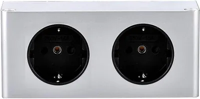 Produktbild von 2-fach Steckdosenleiste, 2x 230V Steckdosen, Kabel ohne Stecker
