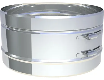 Produktbild von Jeremias DW-FU Klemmband 250mm Doppelwand Edelstahl Abgassystem für Schornsteinrohrelemente und Zubehörbefestigung