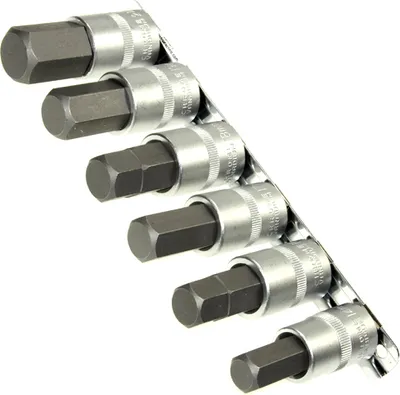 Produktbild von 6 Innensechskant Kraft 1/2" Steckschlüsseleinsatz 14-22mm 6-kant auf Steckleiste