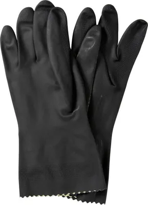 Produktbild von Haushaltshandschuhe Latex, Schwarz, Gr. 7-7,5 | Packung (12 Stück)