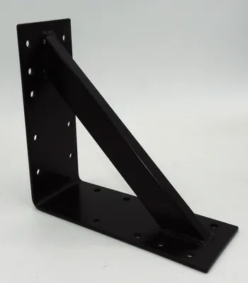 Produktbild von Großer Stahl Winkel 25x25x10cm extra stark Holzverbinder verstärkt schwarz
