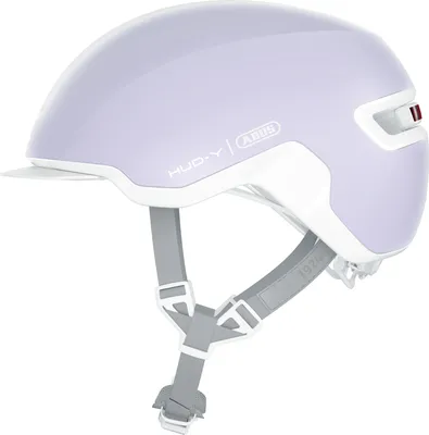 Produktbild von ABUS Fahrradhelm HUD-Y - mit magnetischem, aufladbarem LED-Rücklicht & Magnetverschluss - Stilsicherer Urban-Helm für den Alltag - für Damen und Herren  - pure lavender, Größe L (57-61 cm)