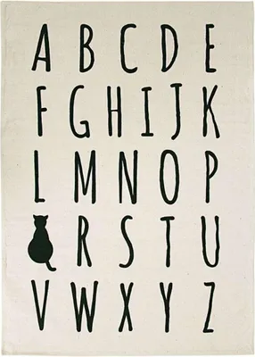 Immagine prodotto di Tappeto per bambini stampato con alfabeto e gatto 120x170