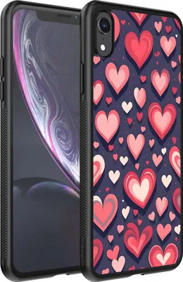 Produktbild von Smartphonica Handyhülle  Geeignet für iPhone XR mit Herzen Aufdruck - TPU Backcover Case mit Herz  Entwurf