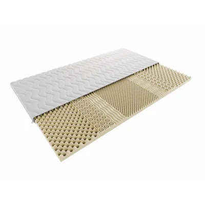 Zdjęcie produktu dla Topper Mulett 200x200 cm z pianki visco - dwustronny antyalergiczny zdejmowany pokrowiec H3 grubość 5 cm