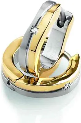 Produktbild von Boccia Titanium 0563-04 Damen Creolen Titan Bicolor Gold