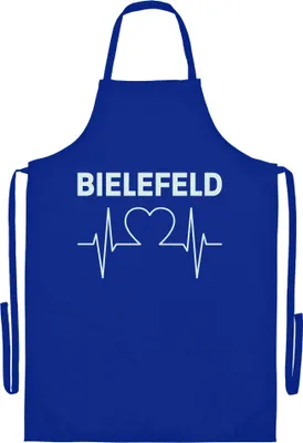 Produktbild von multifanshop Grillschürze - Bielefeld - Herzschlag, blau, Größe one size