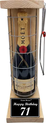Produktbild von Moet - 71 Happy Birthday - Eiserne Reserve Gitterkäfig Geschenk 71. Geburtstag