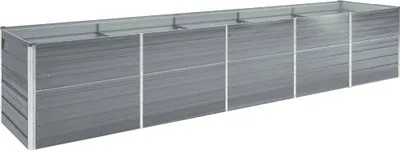 Produktbild von Langlebige Garten-Hochbeet Verzinkter Stahl 400x80x45cm Grau - Möbel773147 - Beete