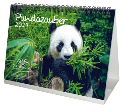 Produktbild von Pandazauber DIN A5 Tischkalender für 2027 Panda - Seelenzauber