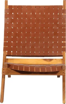 Produktbild von vidaXL Relaxstuhl Klappbar Braun Echtleder