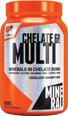 Obrázek produktu pro Extrifit Multimineral Chelate 6! 90 kapslí / Minerály / Komplex 6 nejdůležitějších minerálů ve vysoce využitelné chelátové formě