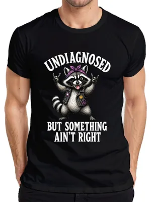 Zdjęcie produktu dla T-shirt "Undiagnosed But Something Ain't Right Rocker Statement Sarkasmus", czarny, rozmiar XL