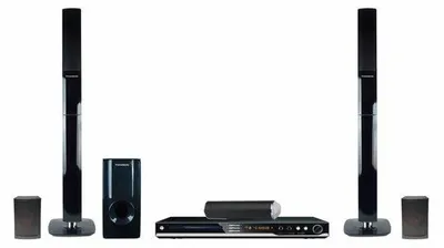 Zdjęcie produktu dla Komplet kina domowego DVD 5.1 - THOMSON - THC385 - 500 W - Upscaling do 1080p - Stereo - Port USB - Czarny