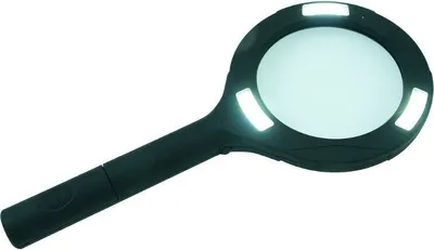 Immagine prodotto di Lente d'ingrandimento portatile illuminata a LED per l'osservazione di hobby, giornali, lettura, insetti Nero