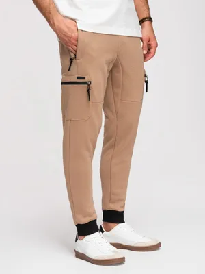 Produktbild von OMBRE Joggerhose mit regulierbarem Bund und modernen Details OM-PASK-0222 beige M