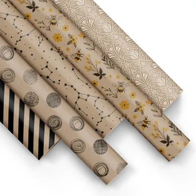 Produktbild von PAW Geschenkpapier 200 x 70 cm, 5 Rollen - Botanisch