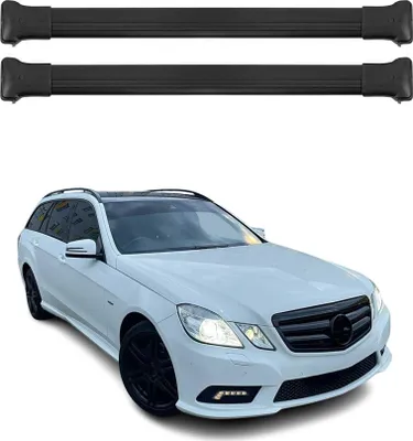 Obrázek produktu pro Příčné střešní nosiče pro Mercedes třídy E W212 SW 2009-2016, černý hliník