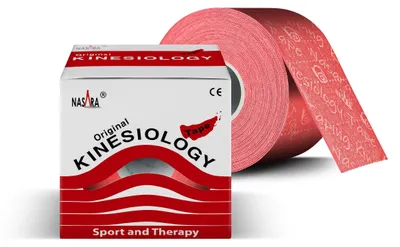 Produktbild von NASARA Kinesiologie Tape (5cm x 5m) in Rot