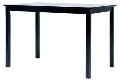 Produktbild von Esstisch, Schwarz 114x71x75 cm Gummiholz Massiv