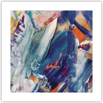 Produktbild von Poster - Poster ohne Rahmen - Die Farben Farbe Abstraktion - 40x40 cm - Wand Bild - Wanddeko - Wandbilder - Kunstposter - Wandposter - Bilder - Kunstdruck - Wanddekoration - Wandbild - P2XAC40x40-5113