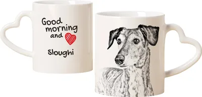 Immagine prodotto di Saluki, levriero persiano - Tazza con cane, graziosa tazza con manico a forma di cuore, regalo universale del marchio Art-Dog