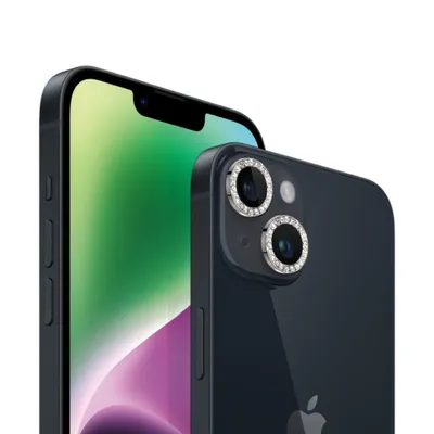 Zdjęcie produktu dla Ochrona aparatu dla Apple iPhone 14/14 Plus folia pancerna na obiektyw w kolorze czarnym