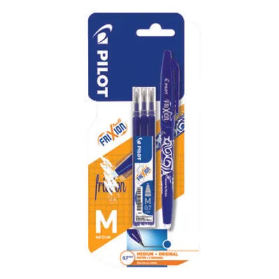 Image de Pilot - Stylo roller Pilot Frixion BL -Fr7 M + 3 Full Blue | Souffler un 1 pièce
