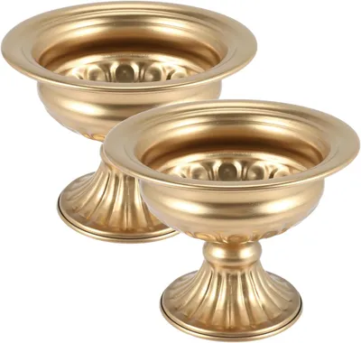 Produktbild von Trompetenvasen 2er Set, Gold, Metall, für Partydekoration