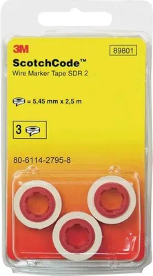 Immagine prodotto di rotoli di ricarica per marcatori per cavi 3M Scotchcode™ cifra "8" 80-6114-2801-4 Contenuto: 3 rotoli (80-6114-2801-4)