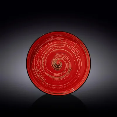 Image de Wilmax WL-669219/A Porzellan Runden Speiseteller, Rot, 23cm Durchmesser