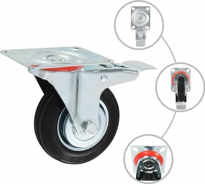 Produktbild von vidaXL Lenkrollen mit Doppelbremsen 4 Stk. 100 mm