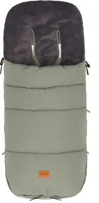 A winter footmuff for a baby.