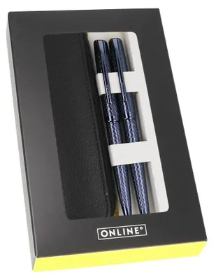 Produktbild von ONLINE Set Füllhalter/Kugelschreiber Diamond Night inkl. Lederetui